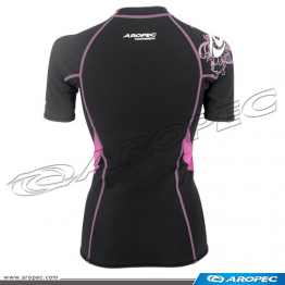 Aropec-item-compression short sleeve -black_pink