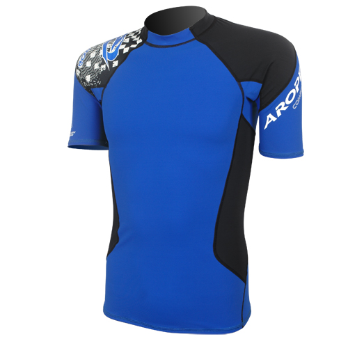 Aropec-item-compression short sleeve top 2-blue_black