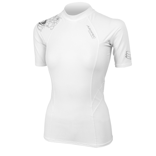 Aropec-item-compression short sleeve top -white